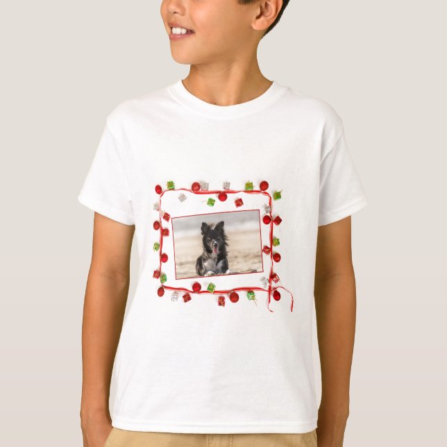 Border Collie Christmas T-Shirt (Front)