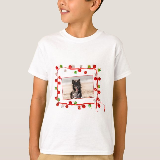 Border Collie Christmas T-Shirt (Front)
