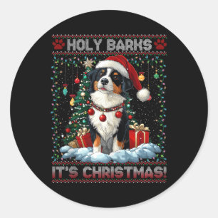 Border Collie Christmas Tree Decorations Dog Lover Classic Round Sticker