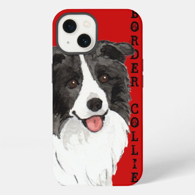 Border Collie Colour Block iPhone Case (Back)