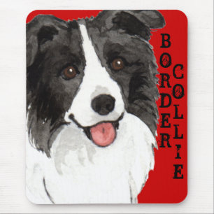 Border Collie Colour Block Mouse Mat
