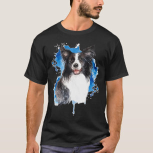 Border Collie Colourful Dog Lover T-Shirt