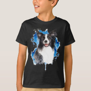 Border Collie Colourful Dog Lover T-Shirt