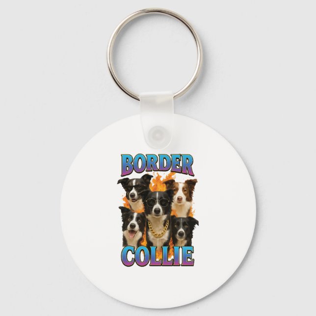Border Collie Copy Key Ring (Front)