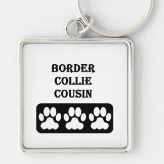 Border Collie Cousin Key Ring