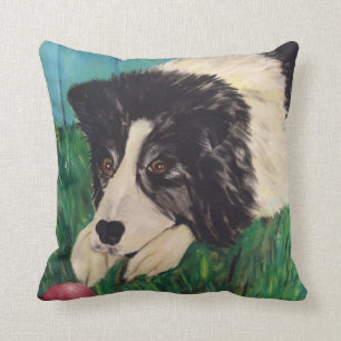 Border collie cushion