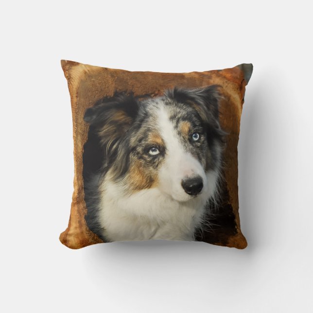 Border Collie cute dog Cushion (Front)