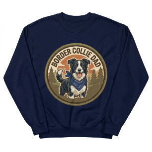 Border Collie Dad Crewneck Dog Dad Gift Vintage Sweatshirt