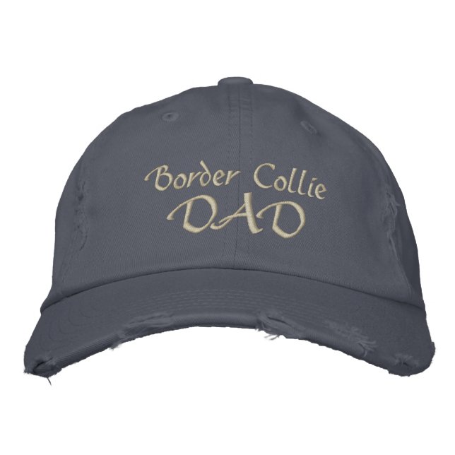 Border Collie DAD Gifts Embroidered Hat (Front)