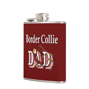 Border Collie Dad Hip Flask