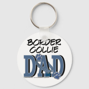Border Collie DAD Key Ring