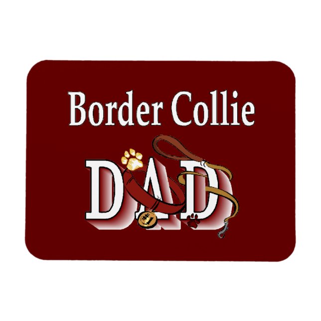 Border Collie Dad Magnet (Horizontal)