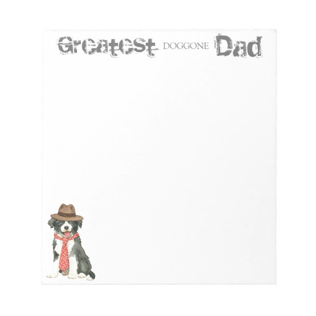 Border Collie Dad Notepad (Front)