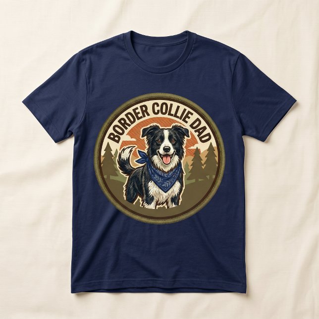 Border Collie Dad Tri-blend Tee | BC Dog Dad Gift  (Creator Uploaded)