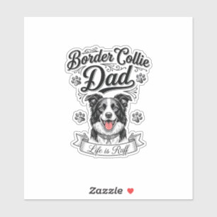 Border Collie Dad Vintage Engraving Dog Shirt Desi