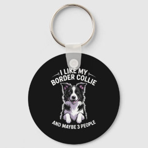 Border Collie Design For Men Women Kids Border Col Key Ring