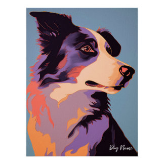 Border Collie Dog 004 - Bruno Pokopen Poster
