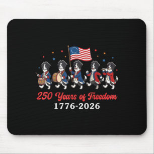Border Collie Dog 250 Yrs Of Dom 1776 2026 Patriot Mouse Mat