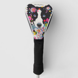 Border Collie Dog and Flowers 005 - Tailor jewel Golf Head Cover
