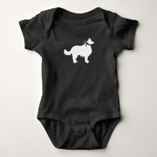 Border Collie Dog Baby Shower Puppy Grey Bodysuit