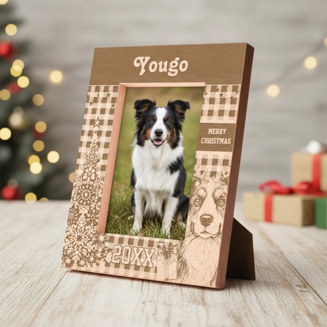 Border Collie dog - Border Reindeer Etched Frames (Creator Uploaded)