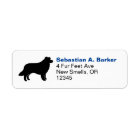 Border Collie Dog Breed Silhouette Return Address