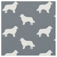 Border Collie Dog Breed Silhouettes Patterned