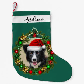 Border Collie dog Christmas Holiday Stocking