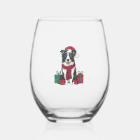 Border Collie Dog Christmas Parties Holiday Santa 