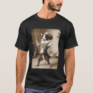 Border Collie Dog Cowboy T-Shirt
