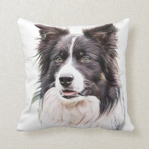border collie dog cushion