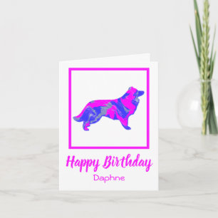 Border Collie Dog Funny Birthday Card