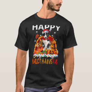 Border Collie Dog Halloween Thanksgiving Xmas Hall T-Shirt