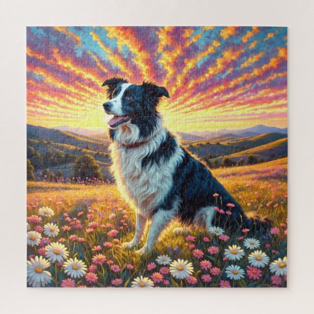 Border Collie Dog Jigsaw Puzzle (Vertical)