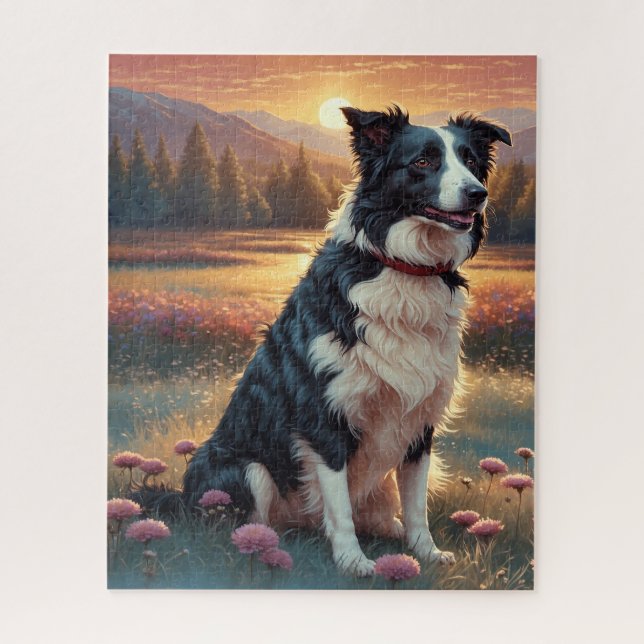 Border Collie Dog Jigsaw Puzzle (Vertical)