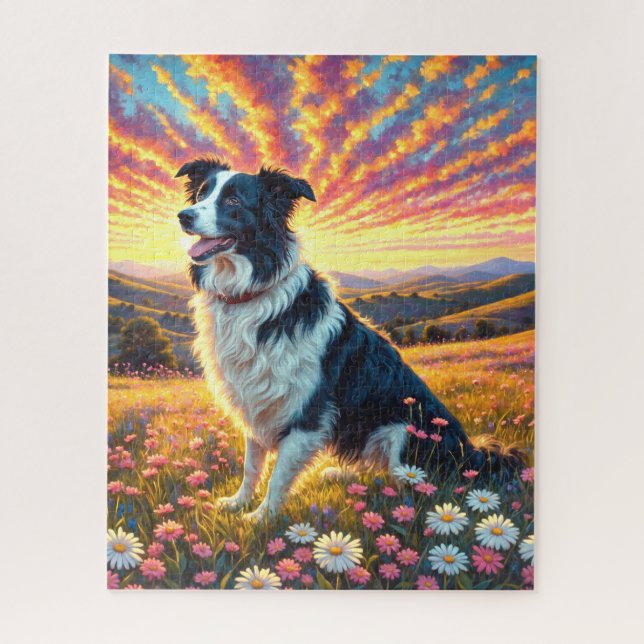 Border Collie Dog Jigsaw Puzzle (Vertical)