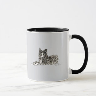 Border collie dog, just chillin' mug