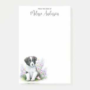 Border Collie Dog Lover Cute Puppy Personalised  Post-it Notes