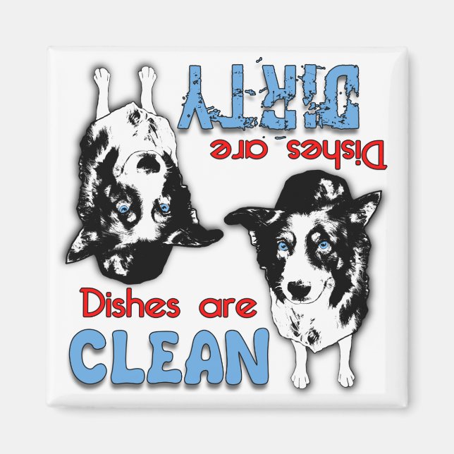 Border Collie Dog Lovers Dishwasher Magnet (Front)