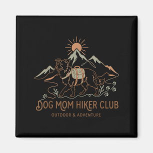 Border Collie Dog Mum Hiker Club Mothers Day Magnet