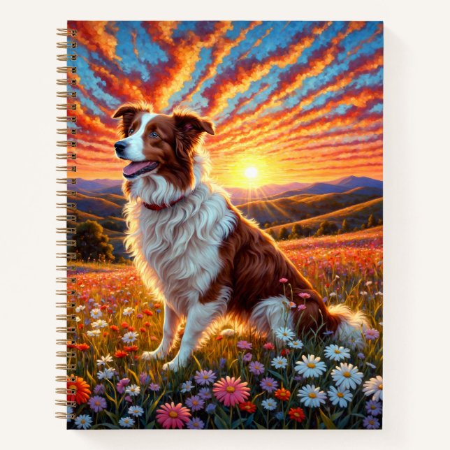 Border Collie Dog Notebook (Front)