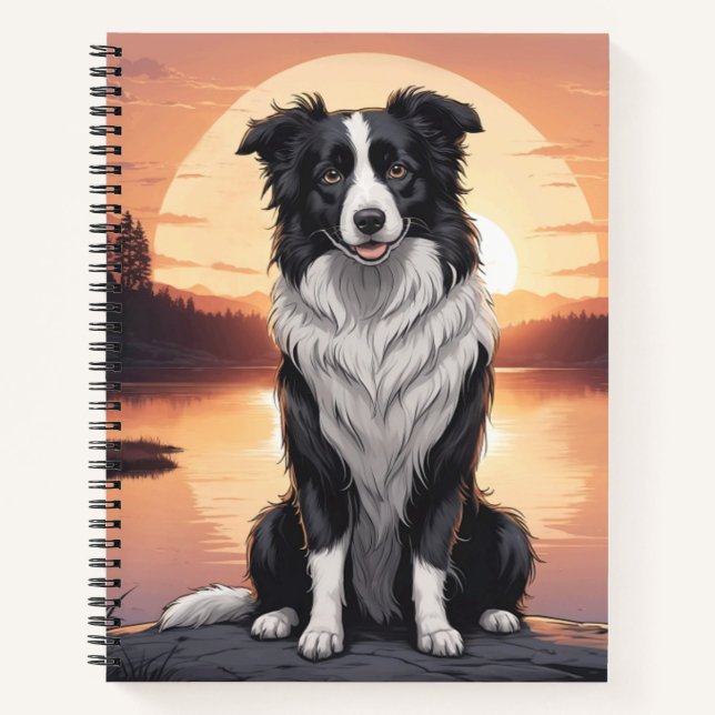 Border Collie Dog Notebook (Front)