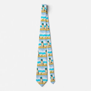 Border Collie Dog on Beach Tie