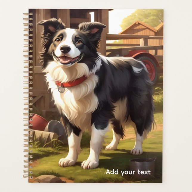Border Collie Dog Planner (Front)