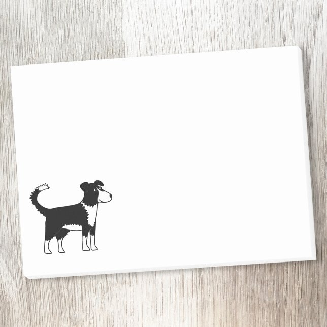 Border Collie Dog Post-it Notes (Welsh border collie sheepdog Post-it sticky notes)
