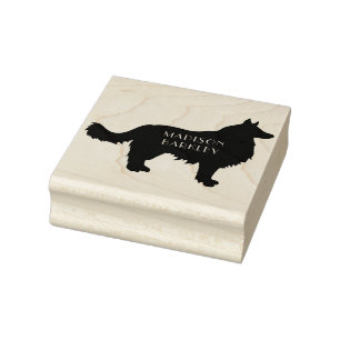 Border Collie Dog Puppy Rubber Stamp