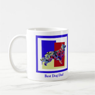 Border Collie Dog Silhouette TRBY Father’s Day  Coffee Mug