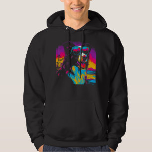 Border Collie Dog Sunglasses Party Hoodie