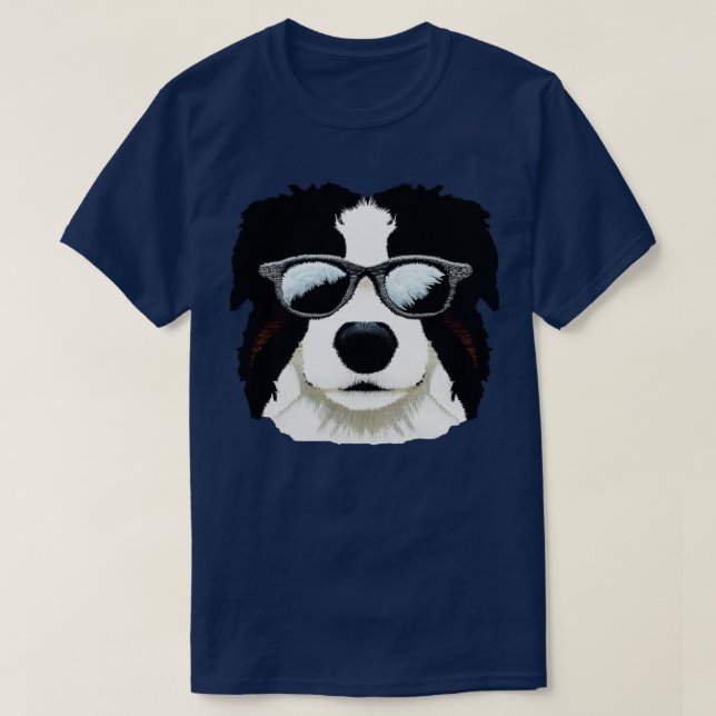 Border Collie Dog T-Shirt (Design Front)