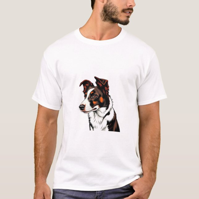 Border Collie dog  T-Shirt (Front)